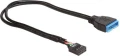 Delock USB 19 pin - USB 9 pin, 0.3m, Czarny