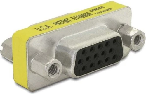 Delock D-Sub (VGA) - D-Sub (VGA) żółty