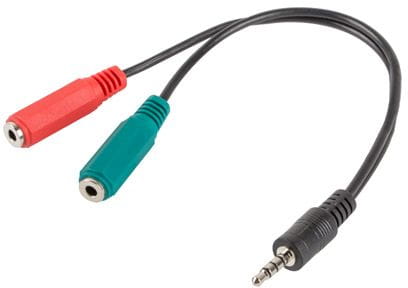Lanberg Jack 3.5mm - Jack 3.5mm x2 0.2m czarny