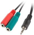 Lanberg Jack 3.5mm - Jack 3.5mm x2 0.2m czarny