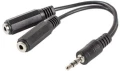 Lanberg Jack 3.5mm - Jack 3.5mm x2 0.1m czarny