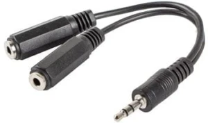 Lanberg Jack 3.5mm - Jack 3.5mm x2 0.1m czarny