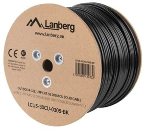 Lanberg Kabel instalacyjny UTP CAT.5E Żelowany 305m