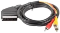 Lanberg Scart - RCA (Cinch) x3 1.8m czarny