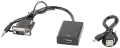 Lanberg HDMI - D-Sub (VGA) + Jack 3.5mm czarny