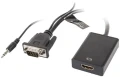 Lanberg HDMI - D-Sub (VGA) + Jack 3.5mm czarny