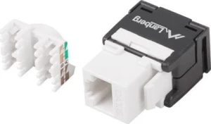 Lanberg Moduł keystone gniazdo beznarzędziowy RJ45 - LSA UTP kat.6a 180 stopni do puszki montażowej