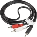 Lanberg Jack 3.5mm - RCA (Cinch) x2 1.5m czarny