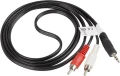 Lanberg Jack 3.5mm - RCA (Cinch) x2 1.5m czarny