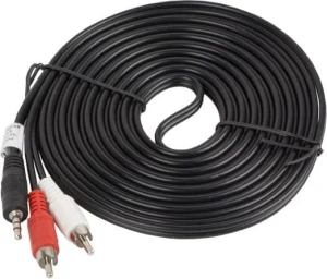 Lanberg Jack 3.5mm - RCA (Cinch) x2 5m czarny