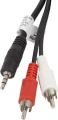 Lanberg Jack 3.5mm - RCA (Cinch) x2 5m czarny