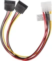 Lanberg Molex - SATA x2, 0.3m, Wielokolorowy