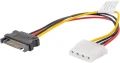 Lanberg Molex - SATA, 0.15m, Wielokolorowy
