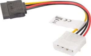 Lanberg Molex - SATA, 0.15m, Wielokolorowy