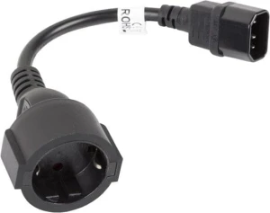Lanberg IEC 320 C14 - Schuko, 20cm, czarny