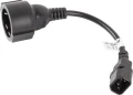 Lanberg IEC 320 C14 - Schuko, 20cm, czarny