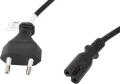 Lanberg radiowy CEE 7/16 - IEC 320 C7, 1.8m, czarny