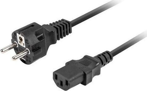 Lanberg Kabel zasilający Lanberg CEE 7/7 -> IEC 320 C13 1,8m czarny prosty