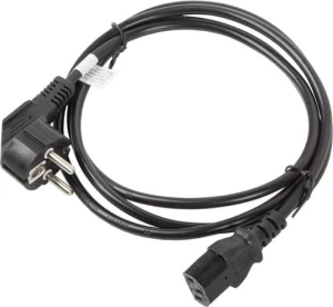 Lanberg CEE 7/7 - IEC 320 C13, 1.8m czarny