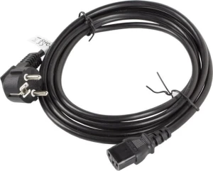 Lanberg CEE 7/7 - IEC 320 C13, 3m, czarny