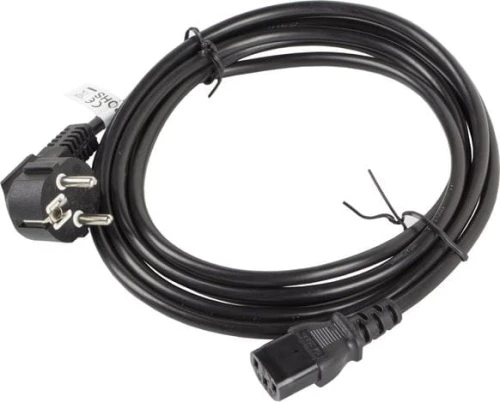 Lanberg CEE 7/7 - IEC 320 C13, 3m, czarny