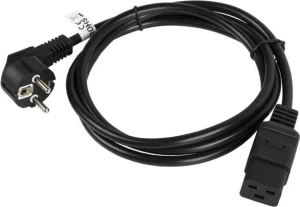 Lanberg CEE 7/7 - IEC 320 C19, 1.8m, czarny