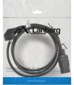 Lanberg CEE 7/7 - IEC 320 C19, 1.8m, czarny
