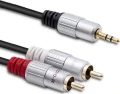 Qoltec Jack 3.5mm - RCA (Cinch) x2 1m czarny