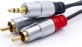 Qoltec Jack 3.5mm - RCA (Cinch) x2 1m czarny
