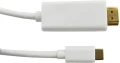 Qoltec USB-C - HDMI 1 m Biały