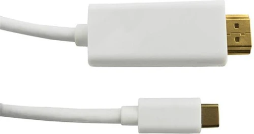 Qoltec USB-C - HDMI 2 m Biały