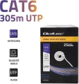 Qoltec skrętka UTP | CAT6 | 305m | PCV szary
