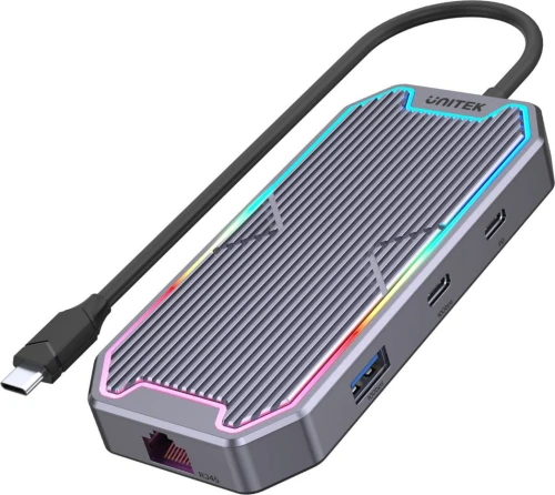 Unitek USB-C HDMI RJ45 3,5mm audio 100W 10Gbps