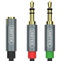 Unitek Jack 3.5mm - Jack 3.5mm x2 0.2m srebrny