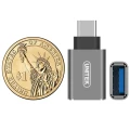 Unitek USB-C - USB Srebrny