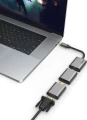 Hama Premium USB-C - DisplayPort Mini + HDMI + VGA Szary