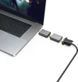 Hama Premium USB-C - DisplayPort Mini + HDMI + VGA Szary