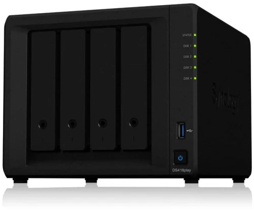 Synology NAS DS418play 4X0HDD 2GB 2x 2.0Ghz 2xGbE 2xUSB AES-NI