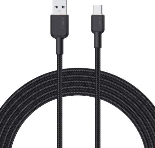 Aukey CB-NAC2 USB-A - USB-C 1.8 m Czarny