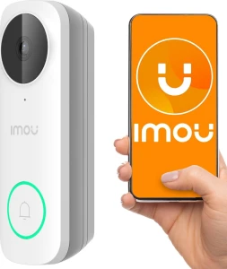 IMOU Dzwonek z kamerą Wi-Fi, 4Mpix, audio, funkcja syreny i dioda LED, IP65, DB61i-W-D4P