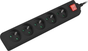 Lanberg PS1 5 gniazd 3 m czarna