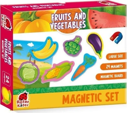 Roter Kafer Puzzle magnetyczne "Warzywa i owoce" z tablicą