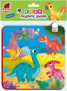 Roter Kafer Piankowe puzzle z magnesem "Dinozaury"