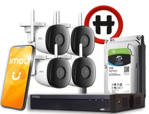 Zestaw do Monitoringu 4 kamery IMOU 1TB