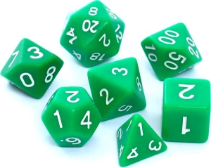 Rebel Komplet kości RPG matowe zielone