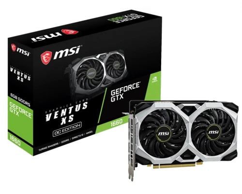 MSI Karta graficzna GeForce GTX 1660 VENTUS XS 6G OC 192BIT DDR5 3DP/HDMI