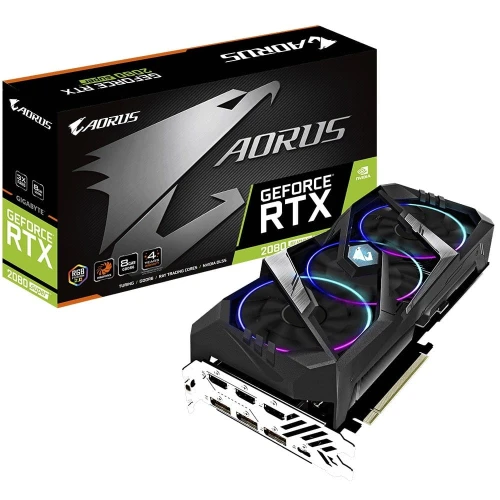Gigabyte Karta graficzna GeForce AORUS RTX 2080 SUPER 8GB GDDR6 256BIT 3DP/3HDMI/USB-C