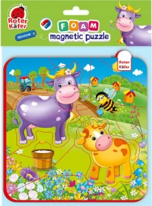 Roter Kafer Piankowe puzzle magnetyczne: Zwierzęta na farmie