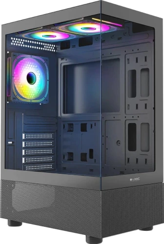LOGIC LOOK ARGB MIDI USB 3.0x2 USB-Cx1 CZARNA