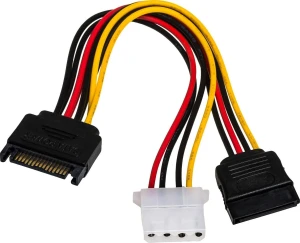 Akyga AK-CA-32 SATA 15-pin - SATA 15-pin + Molex, 0.15m, Wielokolorowy